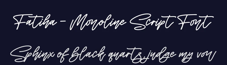 Fatiha – Monoline Script Font by afterpaper — Script Handwritten Font — thumbnail 2