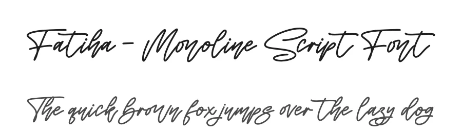Fatiha – Monoline Script Font by afterpaper — Script Handwritten Font