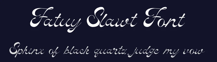 Fatuy Slawt Font by Dhabee — Script Handwritten Font — thumbnail 2