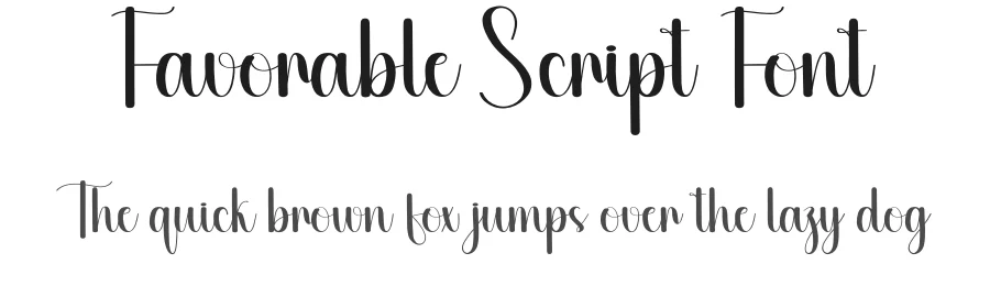 Favorable Script Font by creativeletter — Script Handwritten Font