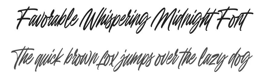 Favorable Whispering Midnight Font by Ardian Nuvianto — Script Handwritten Font