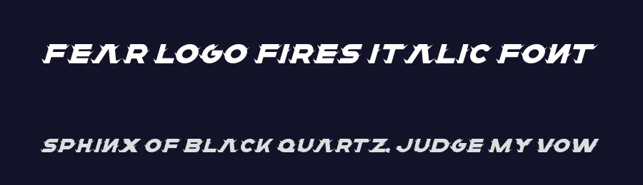 Fear Logo Fires Italic Font by ffeeaarr — Display Font — thumbnail 2