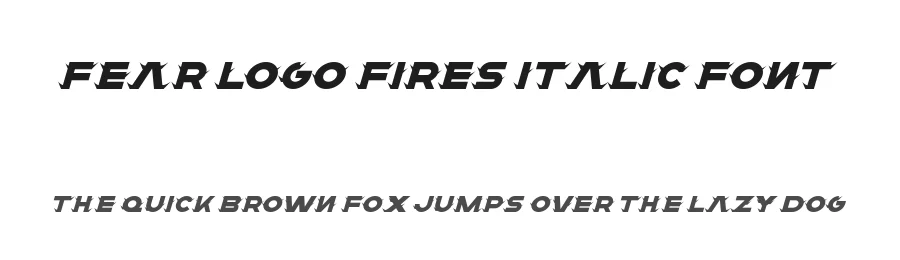 Fear Logo Fires Italic Font by ffeeaarr — Display Font