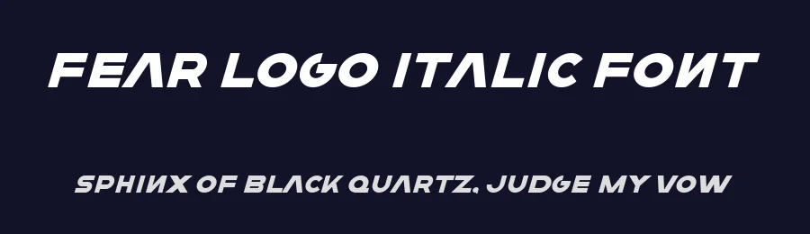 FEAR Logo Italic Font by ffeeaarr — Decorative Font — thumbnail 2