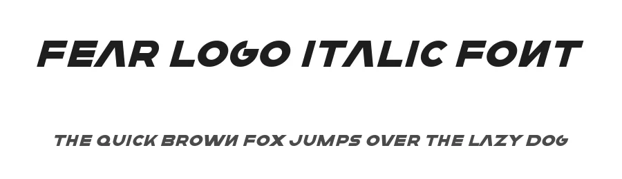 FEAR Logo Italic Font by ffeeaarr — Decorative Font
