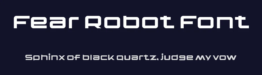 Fear Robot Font by ffeeaarr — Display Font — thumbnail 2