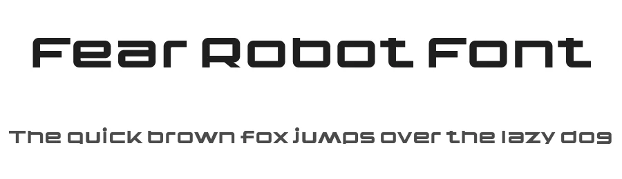Fear Robot Font by ffeeaarr — Display Font