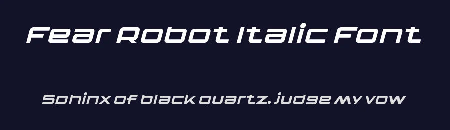 Fear Robot Italic Font by ffeeaarr — Display Font — thumbnail 2
