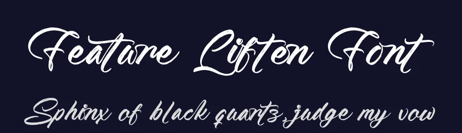 Feature Liften Font by stylishtype.co — Script Handwritten Font — thumbnail 2