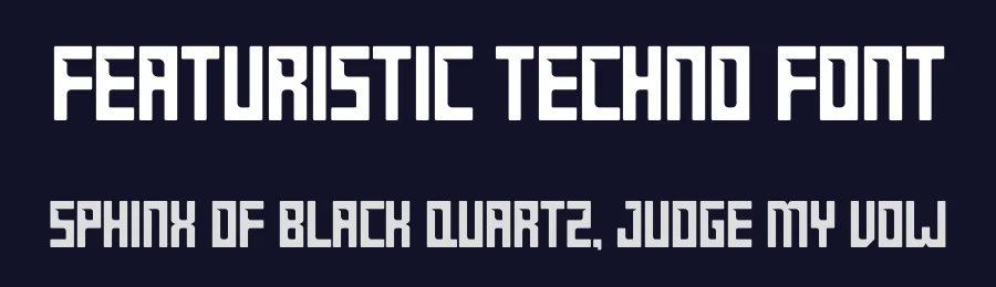 Featuristic techno Font by Maiko Hatta — Display Font — thumbnail 2