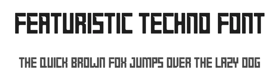 Featuristic techno Font by Maiko Hatta — Display Font