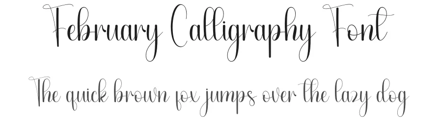 February Calligraphy Font by andikastudio — Script Handwritten Font