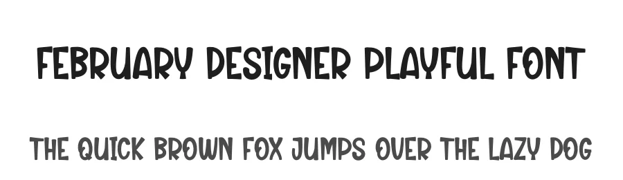 February Designer Playful Font by creativeletter — Display Font