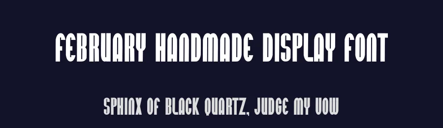 February Handmade Display Font by freshtypeink — Display Font — thumbnail 2