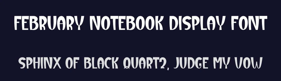 February Notebook Display Font by freshtypeink — Display Font — thumbnail 2