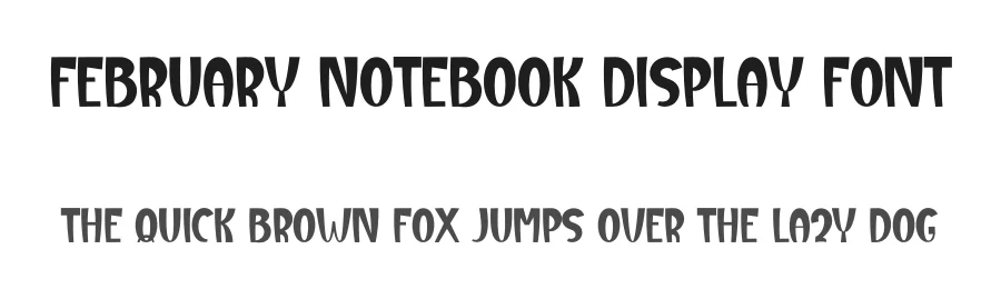 February Notebook Display Font by freshtypeink — Display Font