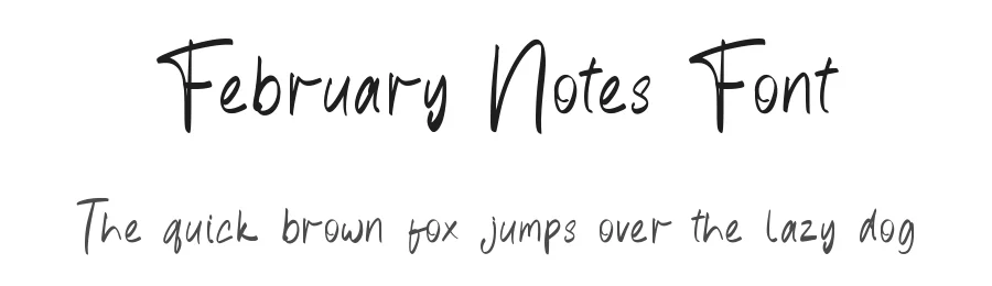 February Notes Font by rvandtype — Script Handwritten Font