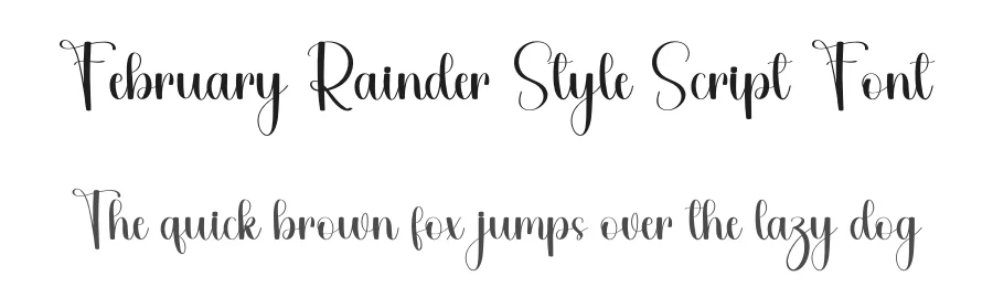February Rainder Style Script Font by freshtypeink — Script Handwritten Font