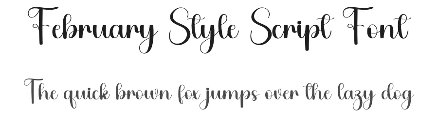February Style Script Font by freshtypeink — Script Handwritten Font