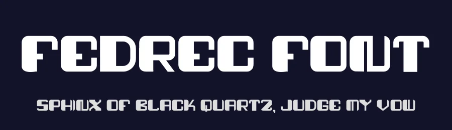 Fedrec Font by hayoyuka8 — Display Font — thumbnail 2