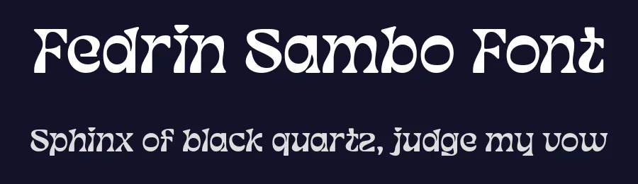 Fedrin Sambo Font by Dantype — Display Font — thumbnail 2