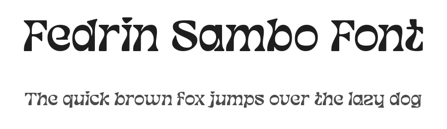 Fedrin Sambo Font by Dantype — Display Font