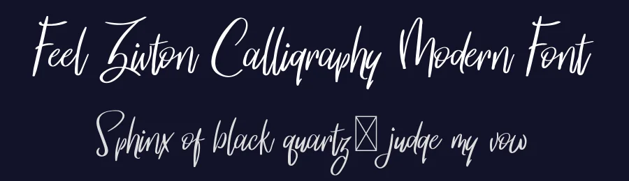 Feel Zivton Calligraphy Modern Font by edricstudio — Script Handwritten Font — thumbnail 2