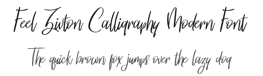 Feel Zivton Calligraphy Modern Font by edricstudio — Script Handwritten Font