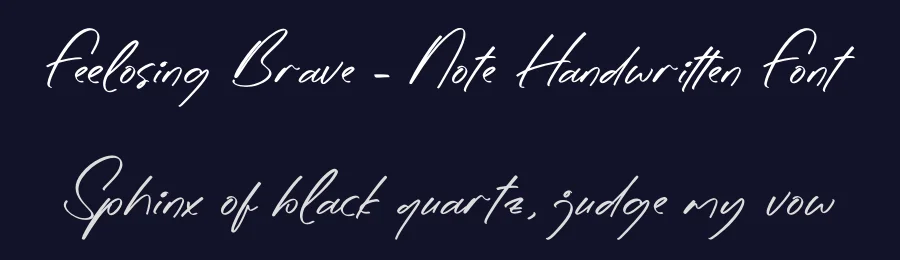 Feelosing Brave – Note Handwritten Font by stylishtype.co — Script Handwritten Font — thumbnail 2