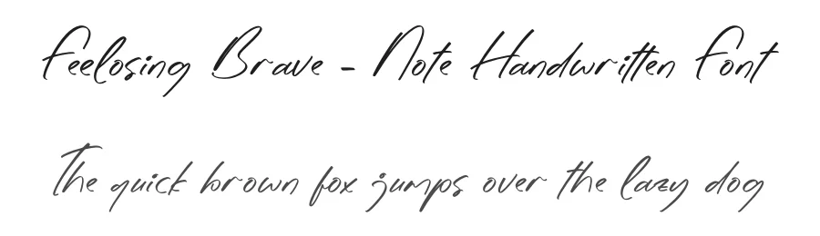 Feelosing Brave – Note Handwritten Font by stylishtype.co — Script Handwritten Font