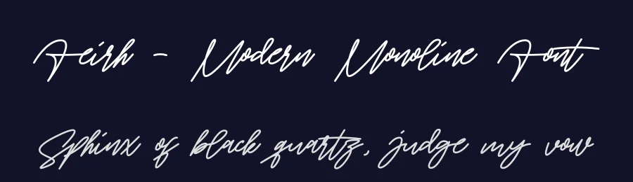 Feirh – Modern Monoline Font by jadatype — Script Handwritten Font — thumbnail 2
