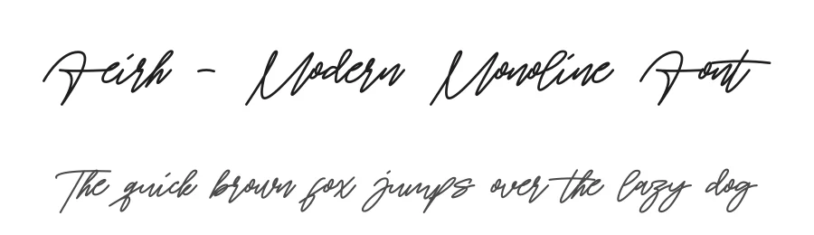 Feirh – Modern Monoline Font by jadatype — Script Handwritten Font