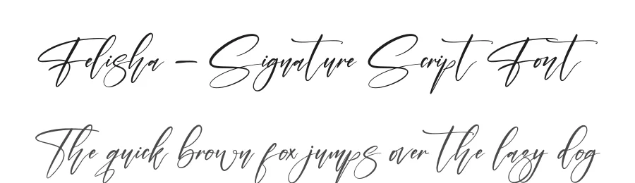Felisha – Signature Script Font by afterpaper — Script Handwritten Font