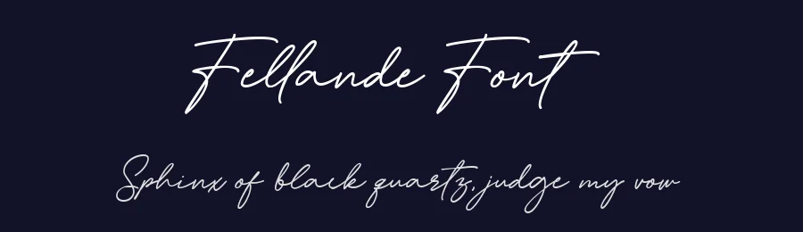 Fellande Font by metafontsy — Script Handwritten Font — thumbnail 2