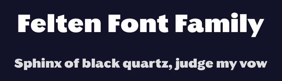 Felten Font Family by Mark Butchko — Sans Serif Font — thumbnail 2