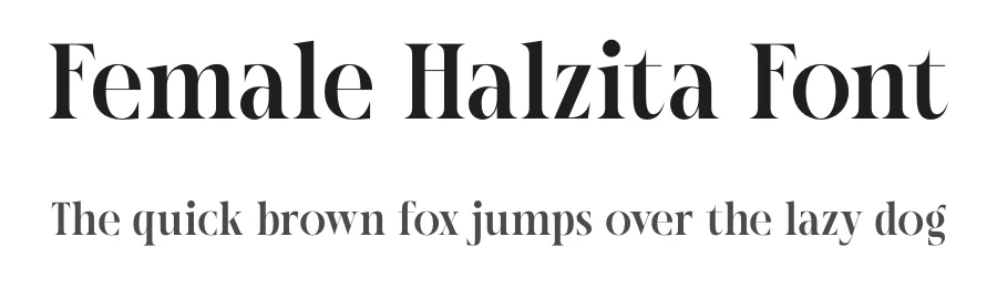 Female Halzita Font by timelesstype.co — Display Font