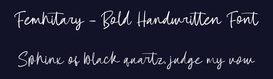 Femhitary – Bold Handwritten Font by letterenastudios — Serif Font — thumbnail 2