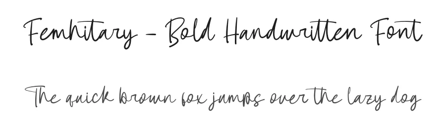 Femhitary – Bold Handwritten Font by letterenastudios — Serif Font