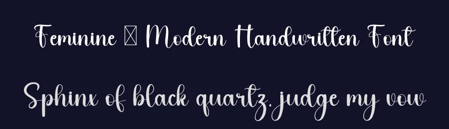 Feminine – Modern Handwritten Font by freshtypeink — Script Handwritten Font — thumbnail 2