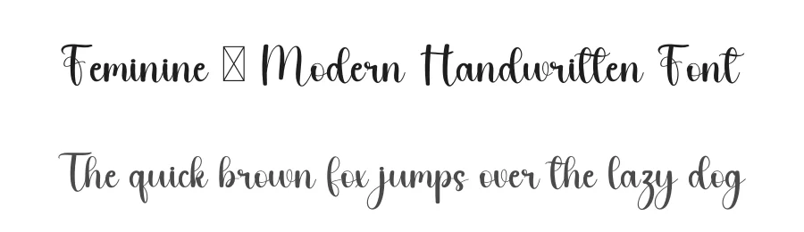 Feminine – Modern Handwritten Font by freshtypeink — Script Handwritten Font