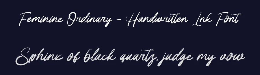 Feminine Ordinary – Handwritten Ink Font by letterenastudios — Script Handwritten Font — thumbnail 2