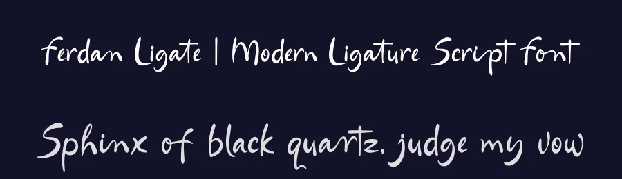 Ferdan Ligate | Modern Ligature Script Font by Gracetypestudio — Script Handwritten Font — thumbnail 2