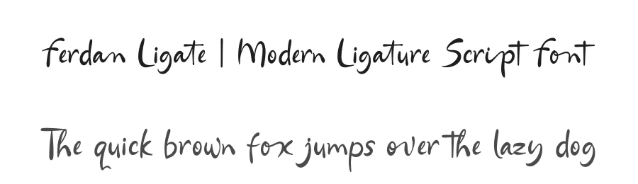 Ferdan Ligate | Modern Ligature Script Font by Gracetypestudio — Script Handwritten Font