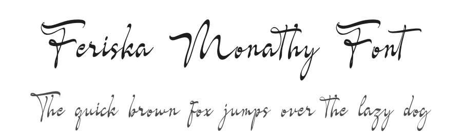 Feriska Monathy Font by Denustudios — Script Handwritten Font