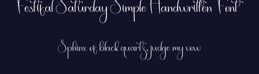 Festifal Saturday Simple Handwritten Font by freshtypeink — Script Handwritten Font — thumbnail 2