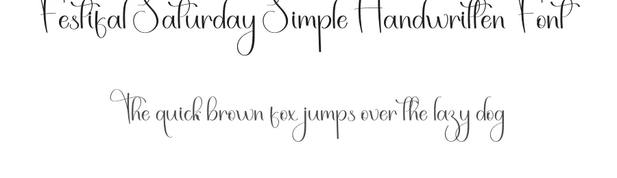 Festifal Saturday Simple Handwritten Font by freshtypeink — Script Handwritten Font