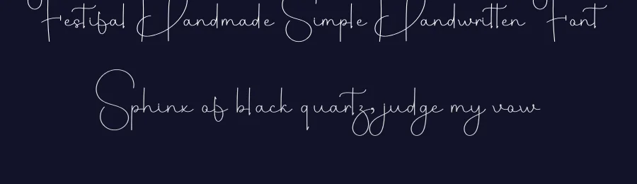 Festifal Handmade Simple Handwritten Font by freshtypeink — Script Handwritten Font — thumbnail 2