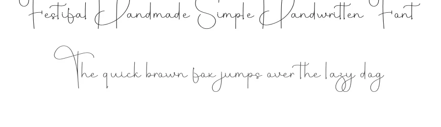 Festifal Handmade Simple Handwritten Font by freshtypeink — Script Handwritten Font