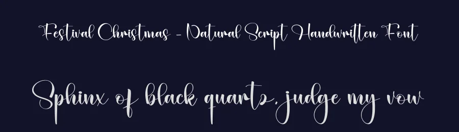 Festival Christmas – Natural Script Handwritten Font by creativeletter — Script Handwritten Font — thumbnail 2