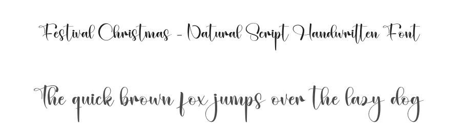 Festival Christmas – Natural Script Handwritten Font by creativeletter — Script Handwritten Font